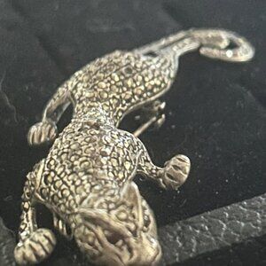 Sterling 925 & Marcasite | Fierce Art Deco Panther| Pin/Brooch